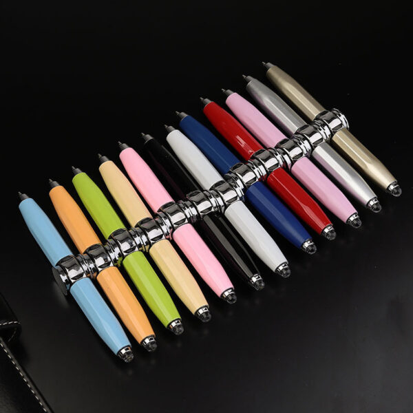 Creative Multi-Function LED Pen Spinning Decompression Gyro Metal Ballpoint Pen Fashion Office School Supplies Writing Pens - Image 9